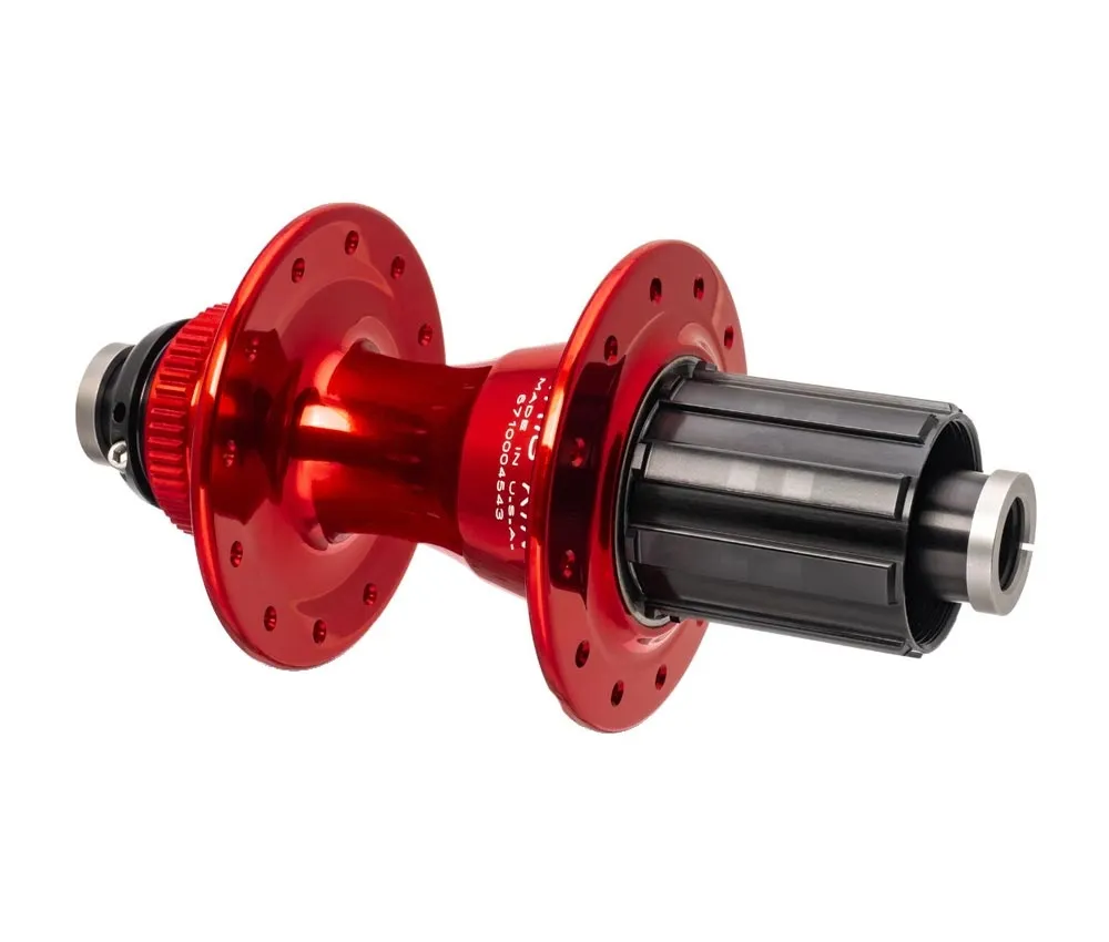 Chris King R45D Hinterradnabe 12x142 Disc Centerlock 32 Loch Rotor HG11 red | rot