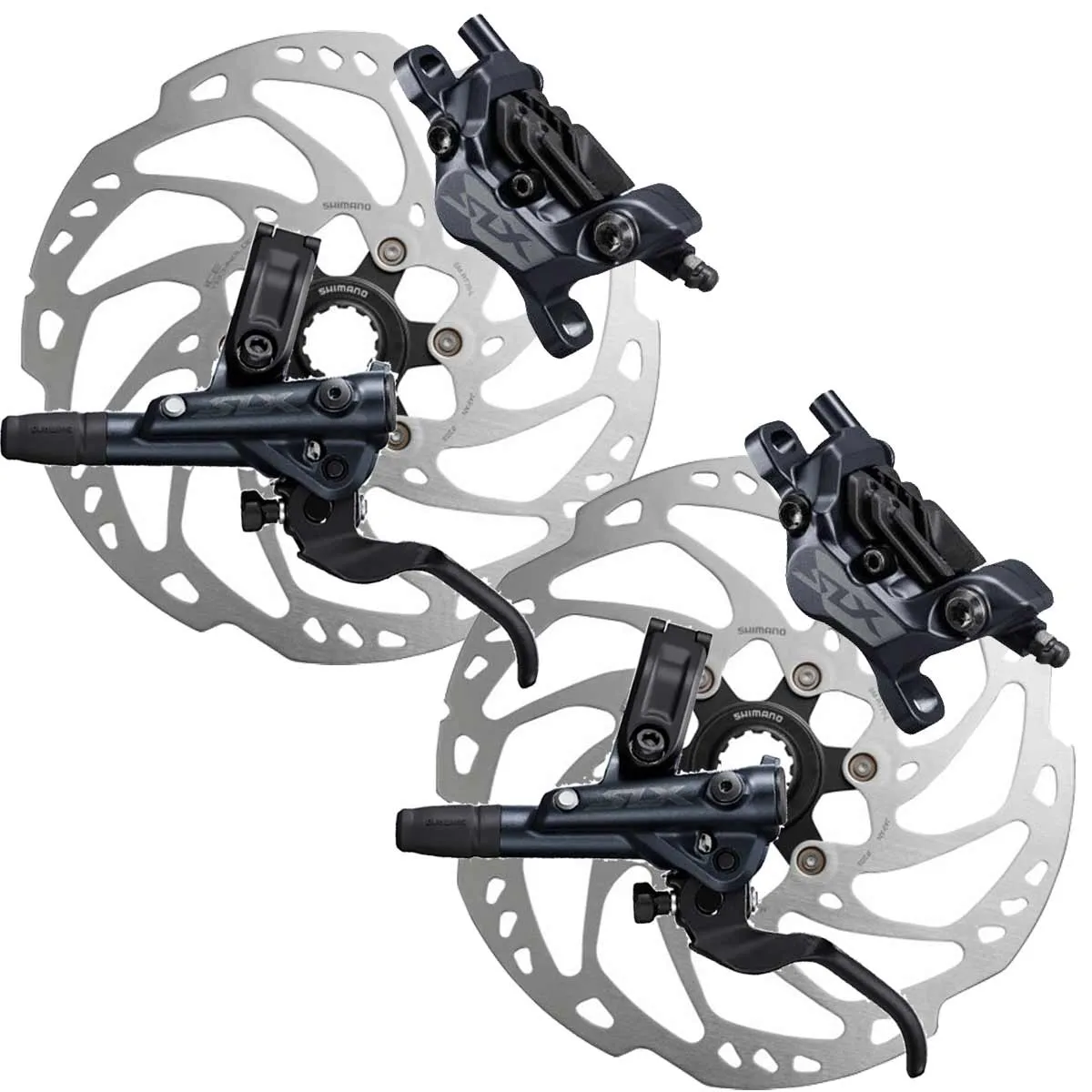 Disc-Set Shimano SLX M7120 Scheibenbremsen + Centerlock Scheiben SM-RT70