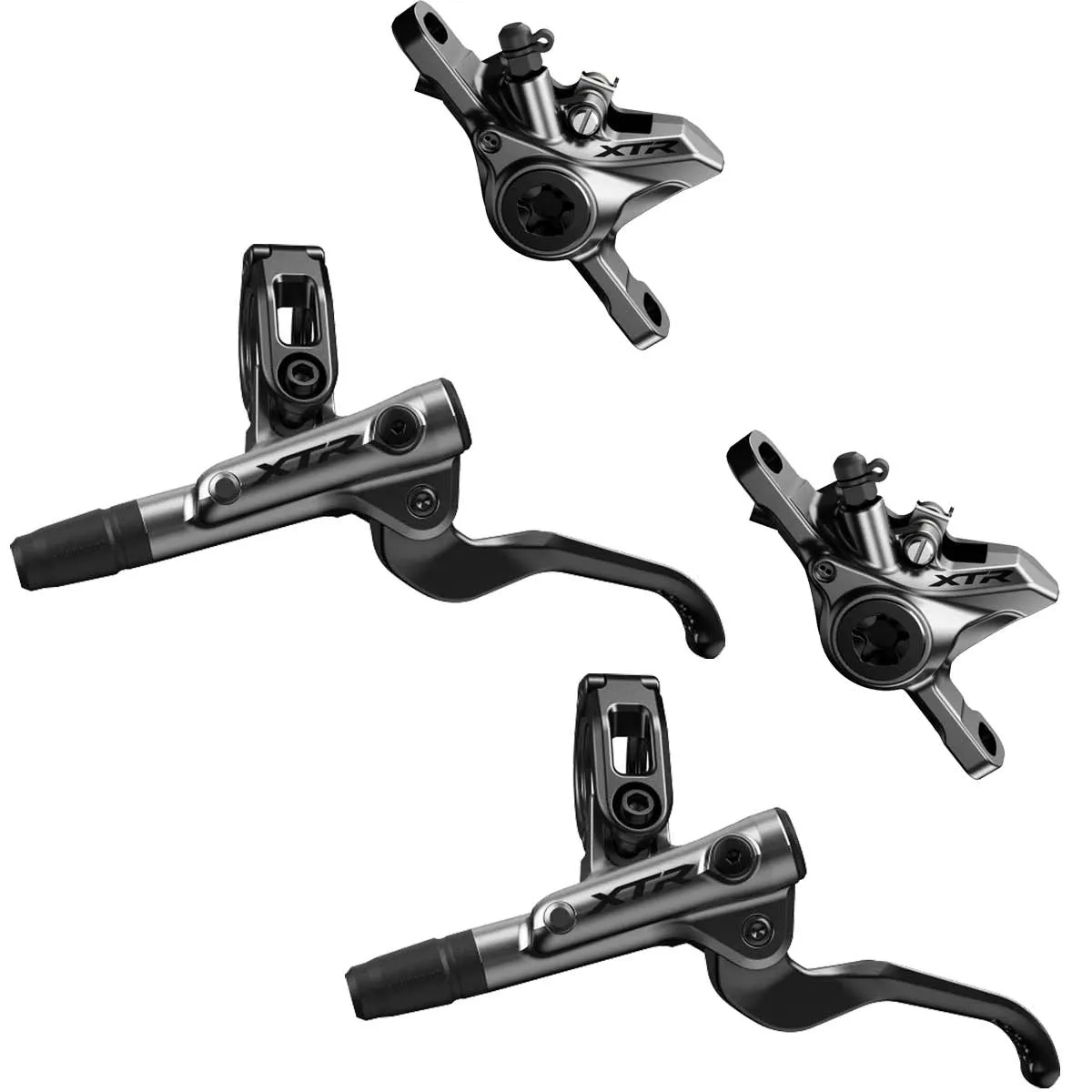 Disc-Set Shimano XTR M9100 Race 2 Kolben Scheibenbremsen ohne Scheiben