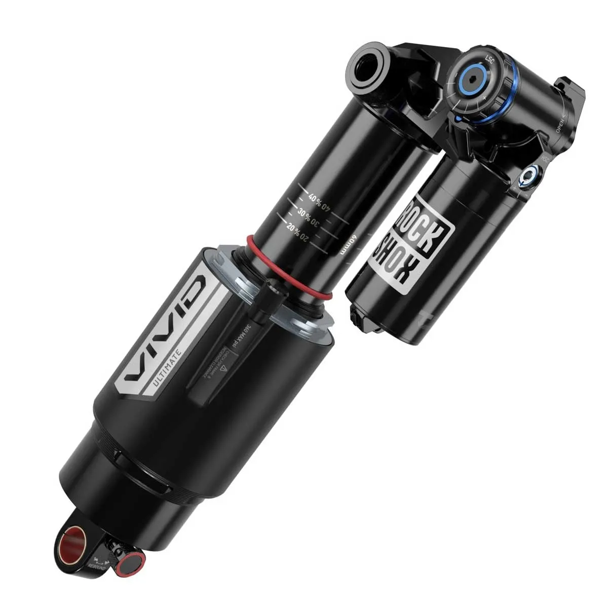 RockShox Vivid Ultimate RC2T Dämpfer 205x62,5mm Trunnion Reb25/Comp34