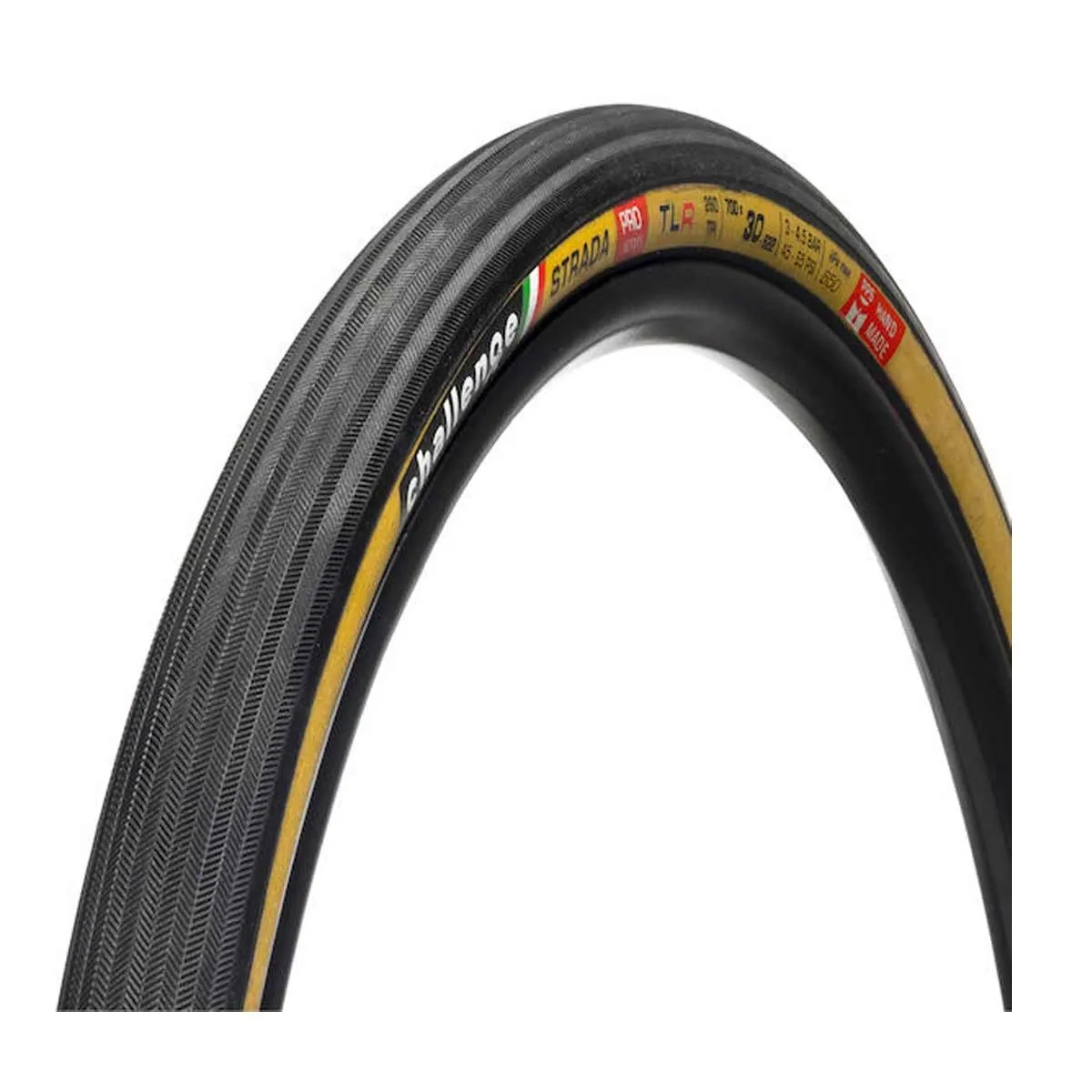 Challenge Strada Pro TLR Reifen 300 TPI handmade tubeless-ready 27x622 schwarz-braun