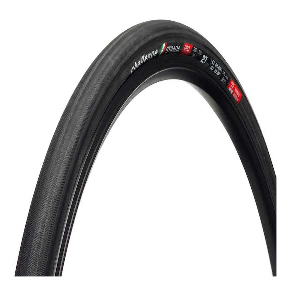 Challenge Strada Pro Reifen 300 TPI handmade Clincher 25x622 schwarz