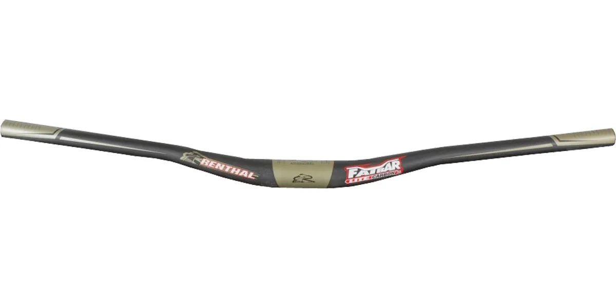 Renthal V2 Fatbar 35 Lite Carbon Riser 760 mm Breite x 20 mm Rise Carbon-Gold