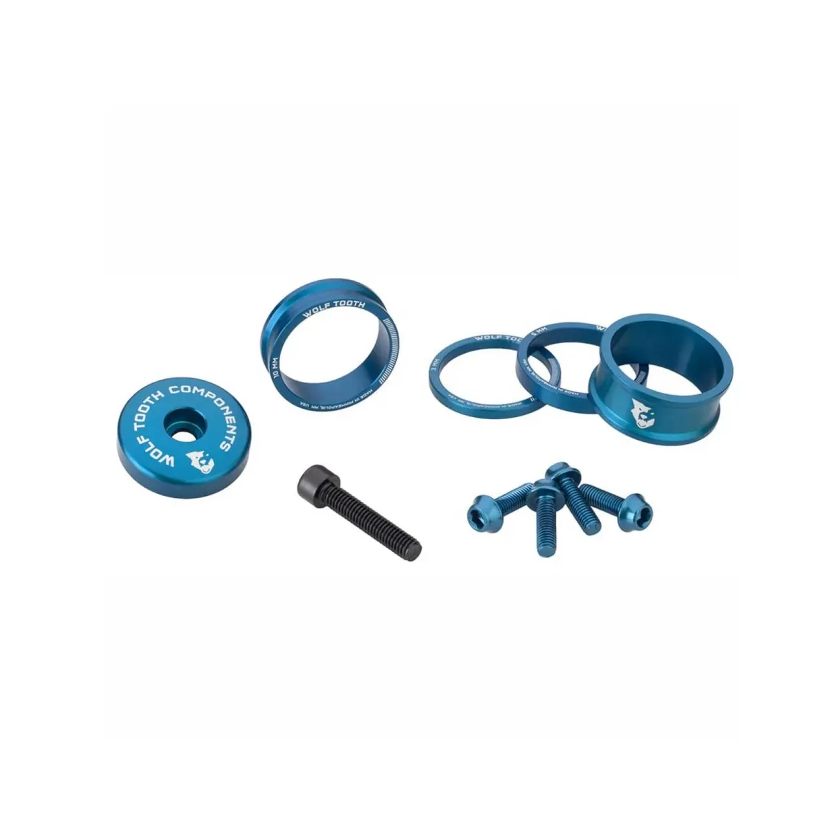 Wolf Tooth Bling Kit 1 1/8 Zoll | farbiges Tuningset blau