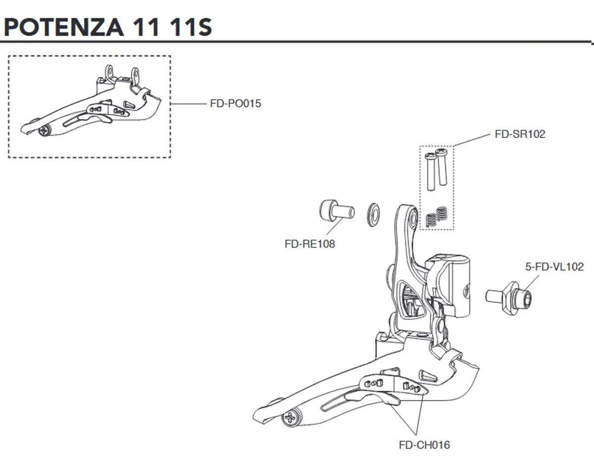 Campagnolo Umwerfer Ersatzteil FD-PO015 | Umwerferkäfig