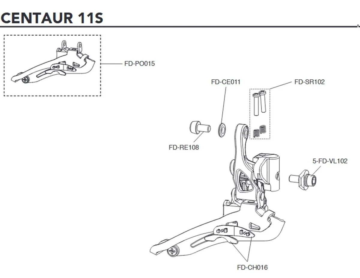 Campagnolo Centaur 11s Umwerfer Ersatzteil FD-CE011 | Unterlegscheibe