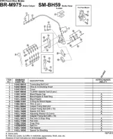 Shimano XTR Führungsstift für BRM975 Bremsbelage