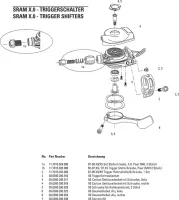 Sram X.0 Trigger Daumenhebel inclusive Schraube links silber