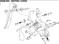 Sram Red DoubleTap Ersatz Schalthebel rechts Modell 2008-11 - Restbestand