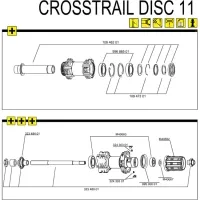 Mavic Crosstrail QR 15 Achs Kit Vorderrad Modell 2011