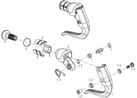 Sram TT 900 Hebel Bremshebel Befestigungsschrauben