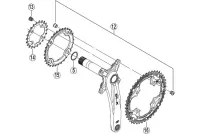 Shimano SLX FC-M660 Kettenblatt 9 fach 22 Zähne schwarz