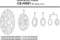 Shimano Kassetten Verschlussring SLX CS-HG81 mit Spacer Stahl 10 fach