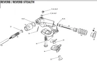 Rock Shox X Loc Ersatzteil Knopf Kit schwarz links