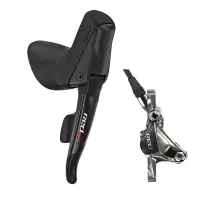 Sram Red 22 Disc Schaltbremshebel links 2 fach + Post Mount Bremse Leitung 95 cm