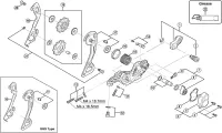 Shimano XTR RD-M986 Schaltwerk Ersatzteil | Schalthebel-Einheit komplett Nr 14