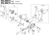 Shimano XTR RD-M972 Schaltwerk Ersatzteil | Einstellschraube für Spannfeder B Nr 2