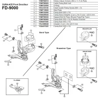 Shimano Dura Ace FD-9000 Umwerfer Ersatzteil | Befestigungsschraube Nr 6