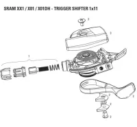 Sram Ersatzteil XX1-X01 Trigger Schaltzug Einstellschraube Nr 1