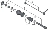 Shimano XTR FH-M9000 Hinterradnabe Ersatzteil | Schnellspanner 173 mm Nr 1