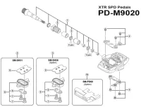 Shimano XTR Verschluss Hülse für Achse links Pedale PD-M9020 Nr 2