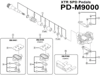 Verschluss Hülse für Achse links für Pedale PD-M9000 Nr 2