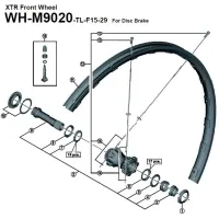 Shimano Ersatzspeiche XTR WH-M9020 Vorder- Hinterrad 29 Zoll 298 mm