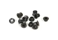 Sram MTB Kettenblattschrauben M8,5x5 + M8,5x8 + 7mm Hülsen Stahl schwarz je 4 Stück