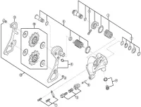 Shimano Dura Ace RD-9000 Schaltwerk Ersatzteil | Schaltzug-Klemmschraube + Platte Nr 4