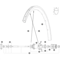 Mavic Cosmic Elite Speiche Hinterrad links 276 mm incl Nippel