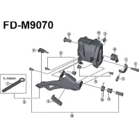 Ersatzteil Shimano XTR Di2 Umwerfer FD-M9070 | Rückstellfeder Buchse Nr 11