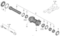 Ersatzteile Shimano XTR HB-M9110-BS Vorderradnabe