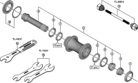 Ersatzteile Shimano XTR HB-M9010 / HB-M9010-B Vorderradnabe