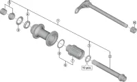 Ersatzteile Shimano Deore XT FH-M8010 / FH-M8010-B Hinterradnabe