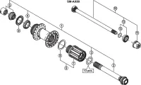 Ersatzteile Shimano Zee FH-M640 Hinterradnabe