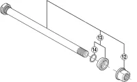 Shimano SM-AX80 Steckachse Ersatzteil | Distanzmutter + O-Ring Nr 13