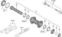 Ersatzteile Shimano Deore XT HB-M8010-B Vorderradnabe