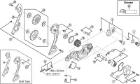 Shimano XTR RD-M985 Schaltwerk Ersatzteil | Achse komplett für Schaltwerk-Halter Nr 1