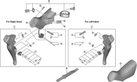 Shimano Dura Ace Di2 ST-R9150 Schalt-Bremshebel Ersatzteil | Tasten-Einheit links Nr 4