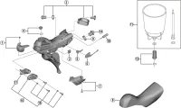 Ersatzteile Shimano 105 ST-R7025 Schalt-Bremshebel