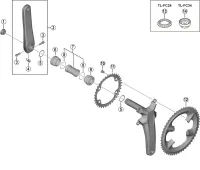 Ersatzteile Shimano Dura-Ace FC-R9200 Kurbel