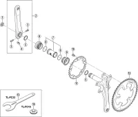 Ersatzteile Shimano Dura-Ace FC-7900 Kurbel