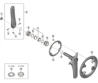 Ersatzteile Shimano Ultegra FC-R8100 Kurbel