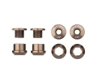 Wolf Tooth Kettenblattschrauben Set - M8x6mm 1-fach 4-Arm Aluminium espresso