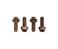 Wolf Tooth Aluminium Flaschenhalterschrauben Set - M5x15mm Zylinderkopf espresso