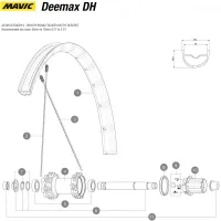 Mavic Deemax DH Hinterrad QRM Auto | Ersatzachse 12x157 mm