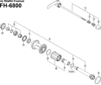 Ersatzteile Shimano Ultegra FH-6800 Hinterradnabe