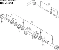 Ersatzteile Shimano Ultegra HB-6800 Vorderradnabe