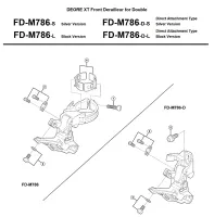 Shimano Deore XT Umwerfer FD-M786 Ersatzteil | Schellen Klemmschraube Nr 1