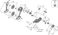 Shimano Deore XT RD-M8100 Schaltwerk Ersatzteil | Schaltrollen-Schrauben Nr 20